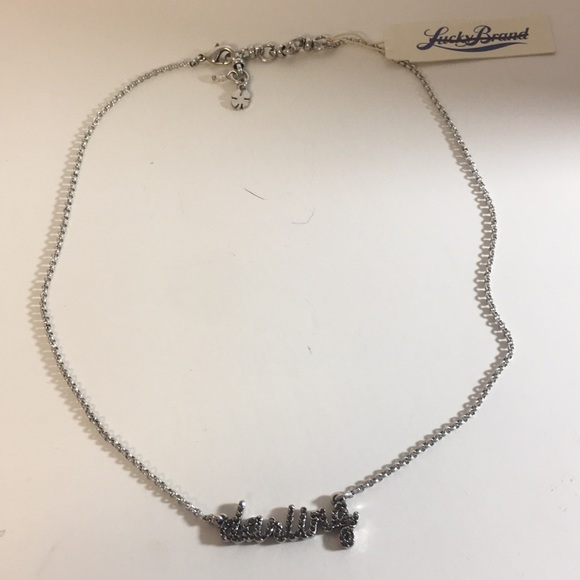 Lucky Brand Darling spellout cursive necklace new - Picture 3 of 5